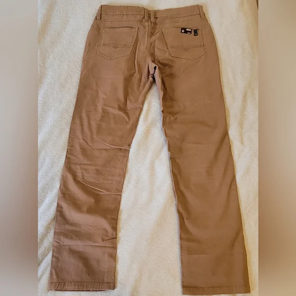 Boy's Tan Buffalo David Bitton Jeans with Zipper Details - Picture 2 of 7